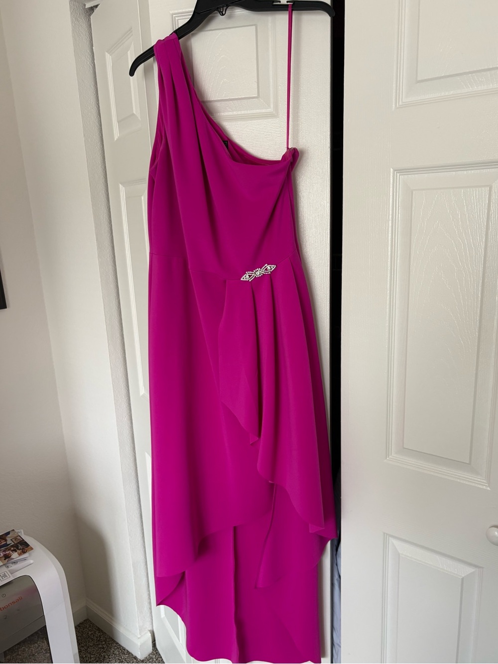 High Low one Shoulder Pink Jessica Howard Gown